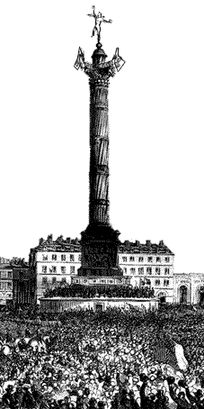 27 février 1848, Place de la Bastille