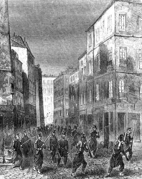Troupes éclairant les rues - 3 décembre 1851