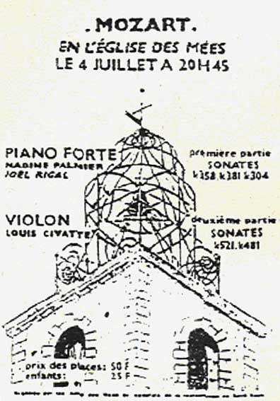  Concert Mozart - 4 juillet 1986  